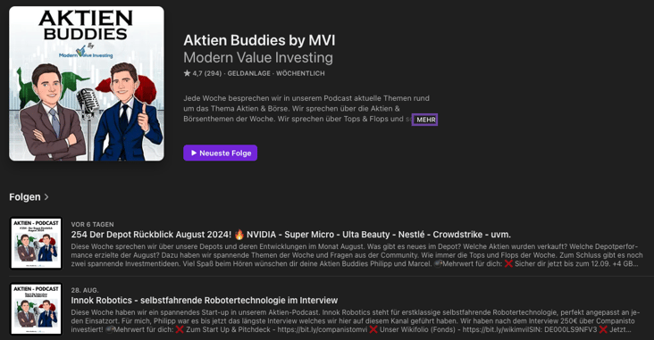 Aktien Buddies - MVI Modern Value Investing